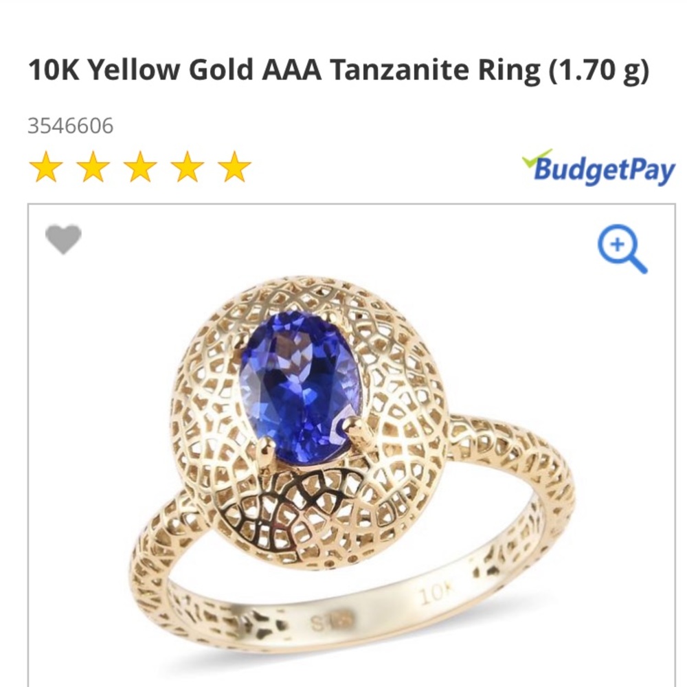 UNIQUE & FABULOUS!! 10k Gold AAA Tanzanite Ring - Picture 10 of 16